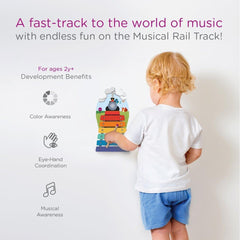 Oribel VertiPlay Wall Toy:  Musical Rail Track Xylophone-1954803093648576514