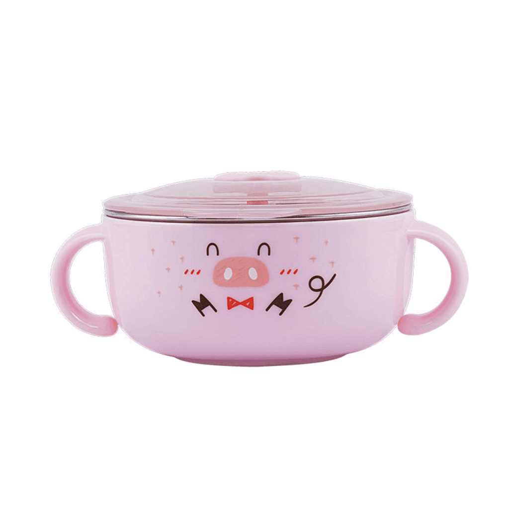 Richell Stainless Steel Bowl 370ml Pink-1954803041383354368