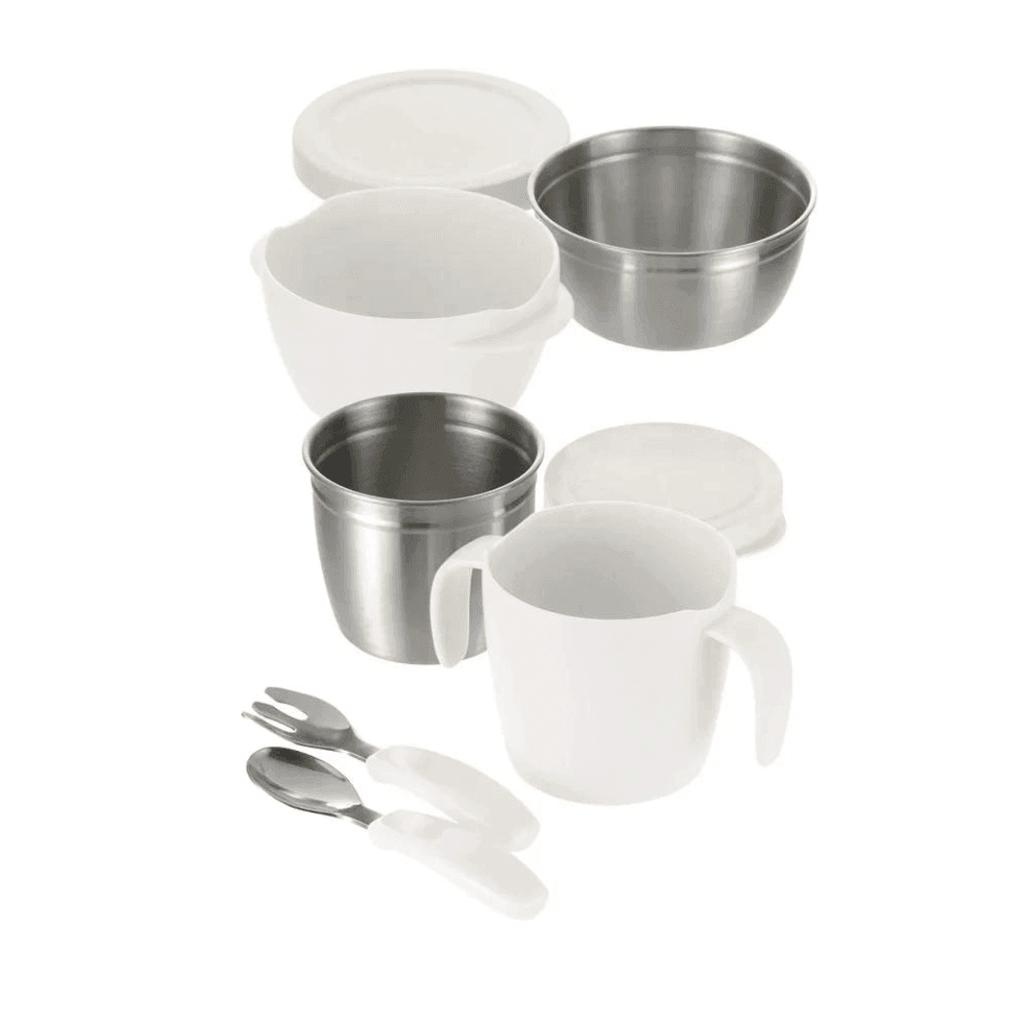 RICHELL TLI Stainless steel Feeding Set White-1954803041890865155