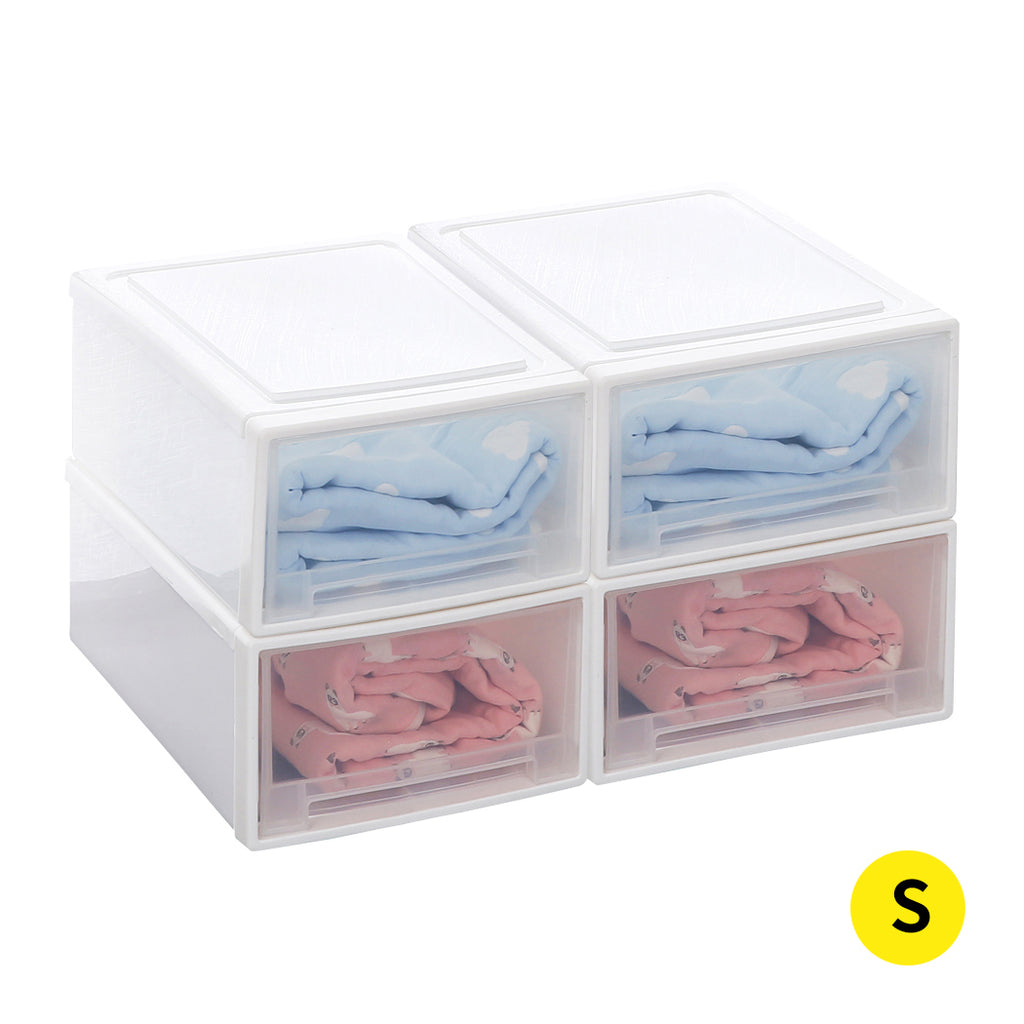 Plastic Storage Drawers Stackable Containers S 4PK Small-1954802598750064640