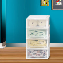 Plastic Storage Drawers Stackable Containers S 4PK Small-1954802598750064646
