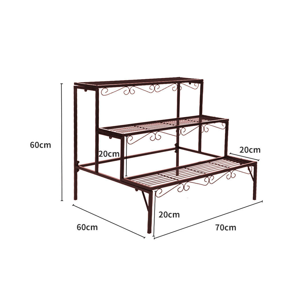 Levede Plant Stand 3 Tier Rectangle-1954802658560839682