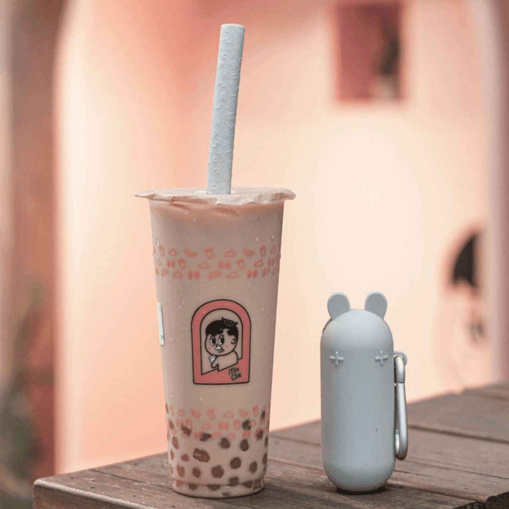 We Might Be Tiny Keepie Bubble Tea Straw Grey-1954803136342396933