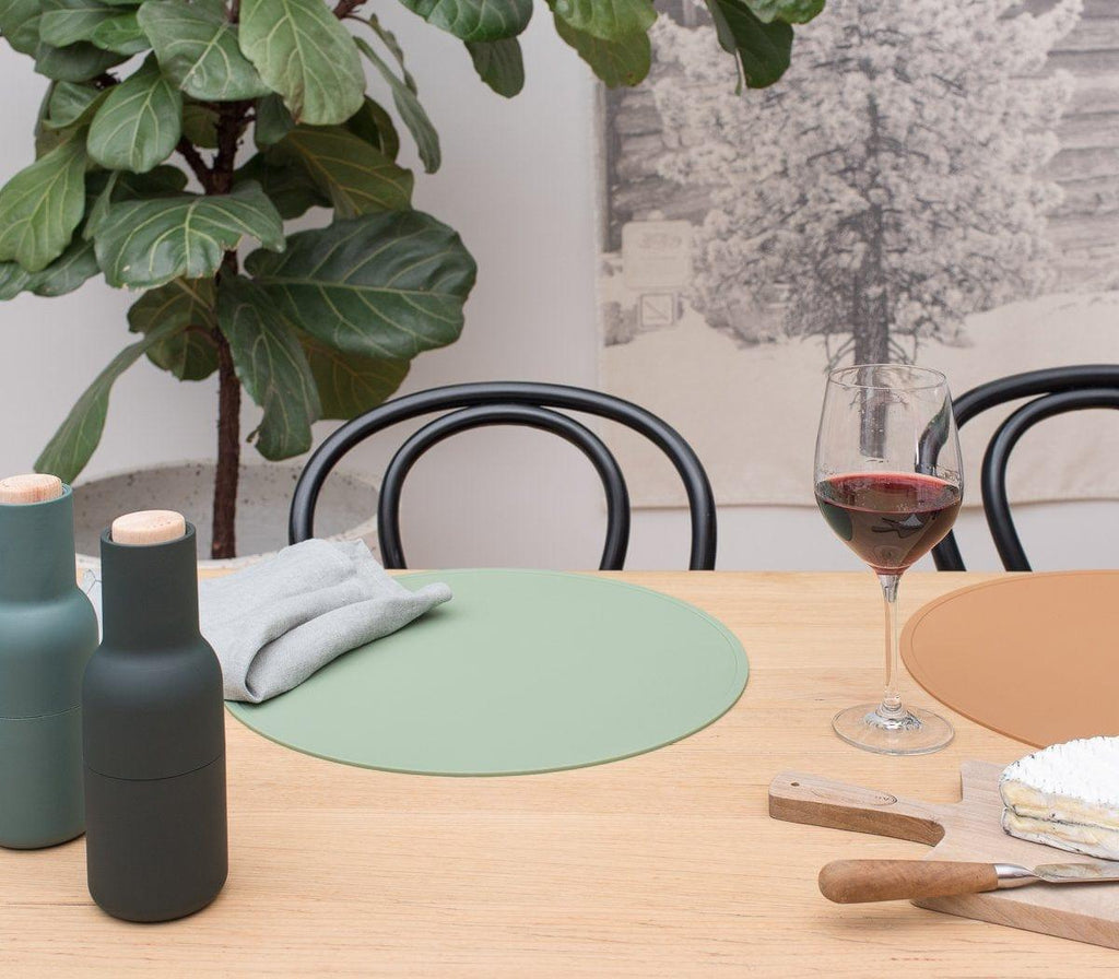 We Might Be Tiny Round Placie? Silicone Placemat Navy-1954803140457009157