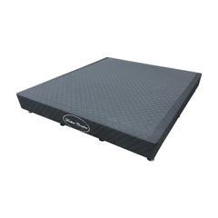 Mattress Base Ensemble King Size Solid Wooden Slat in Black with Removable Cover