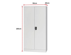 Two-Door Shelf Office Gym Filing Storage Locker Cabinet Safe