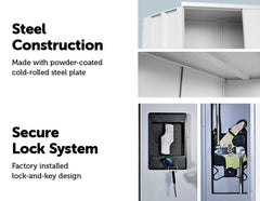Two-Door Shelf Office Gym Filing Storage Locker Cabinet Safe