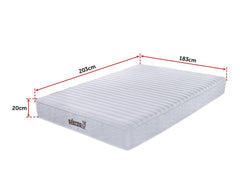 Palermo Contour 20cm Encased Coil King Mattress CertiPUR-US Certified Foam