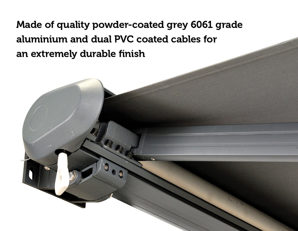 4.0m x 3.0m Retractable Folding Arm Awning Heavy Duty Full Cassette Motorised