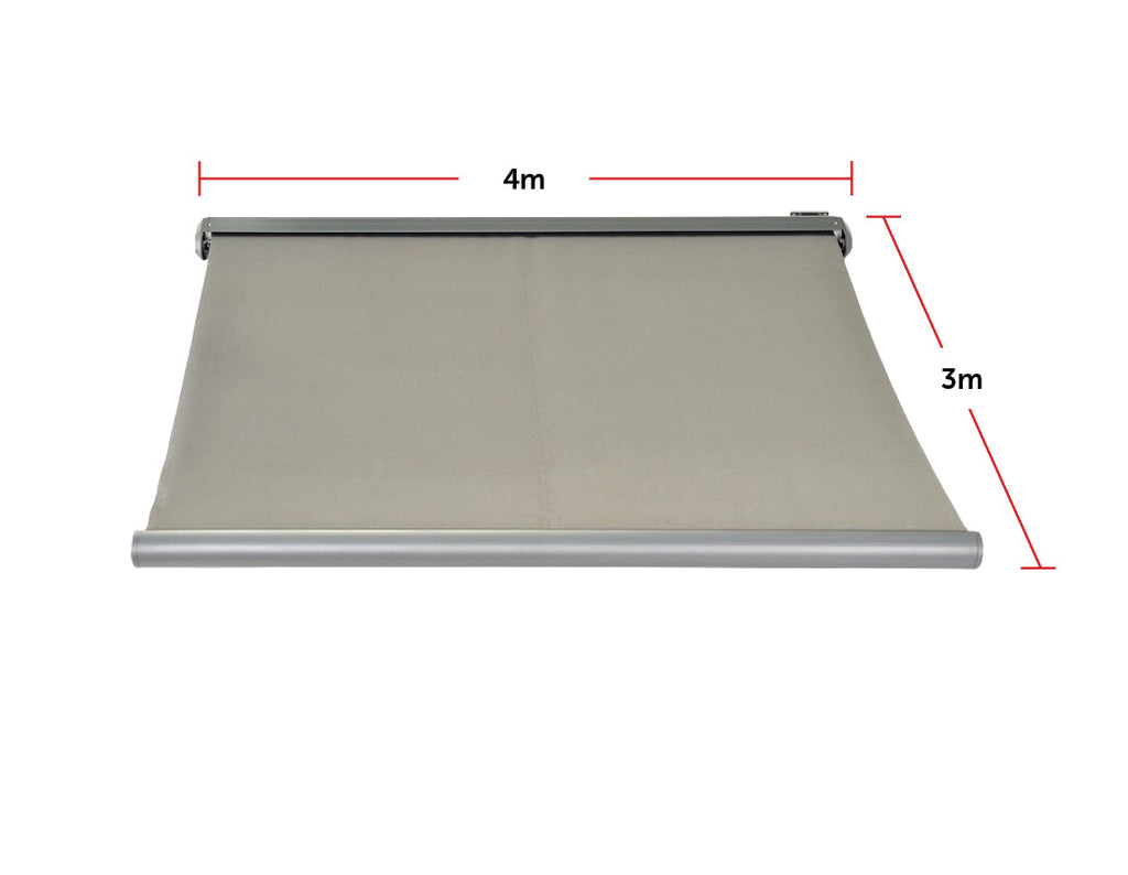 4.0m x 3.0m Retractable Folding Arm Awning Heavy Duty Full Cassette Motorised