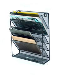 Wall Mount 6 Pocket Hanging File Sorter Organizer Folder Holder Rack Storage