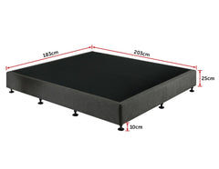 Palermo King Ensemble Bed Base Platinum Graphite Linen Fabric