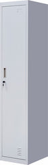 Standard Lock One-Door Office Gym Shed Clothing Locker Cabinet Grey