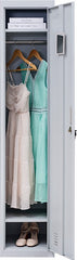 Standard Lock One-Door Office Gym Shed Clothing Locker Cabinet Grey