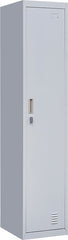 Padlock-operated lock One-Door Office Gym Shed Clothing Locker Cabinet Grey