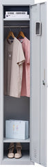 3-Digit Combination Lock One-Door Office Gym Shed Clothing Locker Cabinet Grey