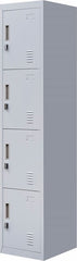 Padlock-operated lock 4 Door Locker for Office Gym Grey
