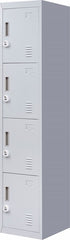 3-digit Combination Lock 4 Door Locker for Office Gym Grey