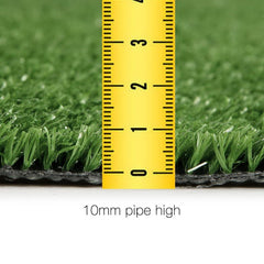 Prime Turf Artificial Grass 2mx5m 10mm Synthetic Fake Lawn Turf Plant Plastic Olive