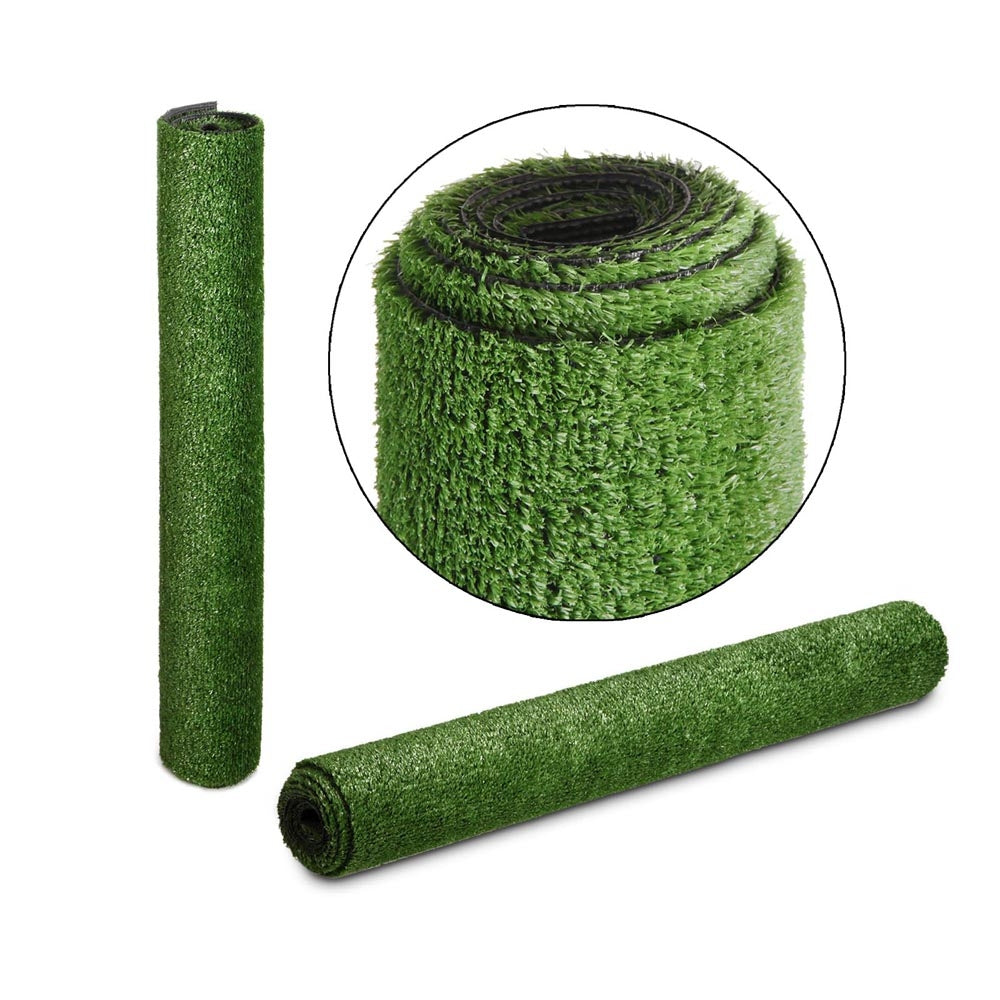 Prime Turf Artificial Grass 2mx10m 17mm Synthetic Fake Lawn Turf Plant Plastic Olive
