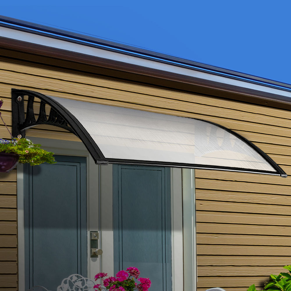 Instahut Window Door Awning 1mx1m Transparent Panel