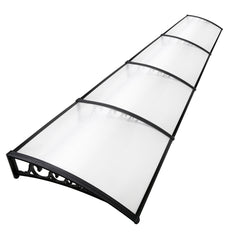 Instahut Window Door Awning Door Canopy Patio UV Sun Shield Transparent 1mx4m DIY