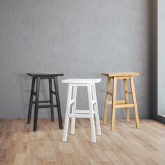 Artiss Set of 4 Beech Wood Bar Stools - Black