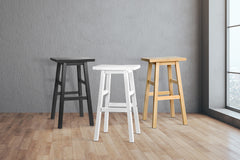 Artiss Set of 4 Beech Wood Bar Stools - Black