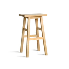 Artiss Bar Stools Kitchen Counter Stools Wooden Chairs Natural x2