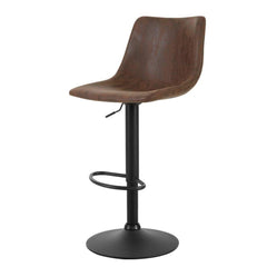 Artiss 2x Bar Stools Vintage Leather Swivel Gas Lift Brown
