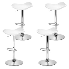 Artiss Set of 4 Swivel Bar Stools - White
