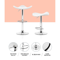 Artiss Set of 4 Swivel Bar Stools - White