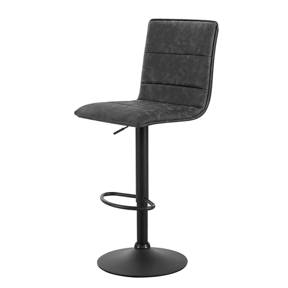 Artiss 2x Bar Stools Gas Lift Vintage Leather Grey