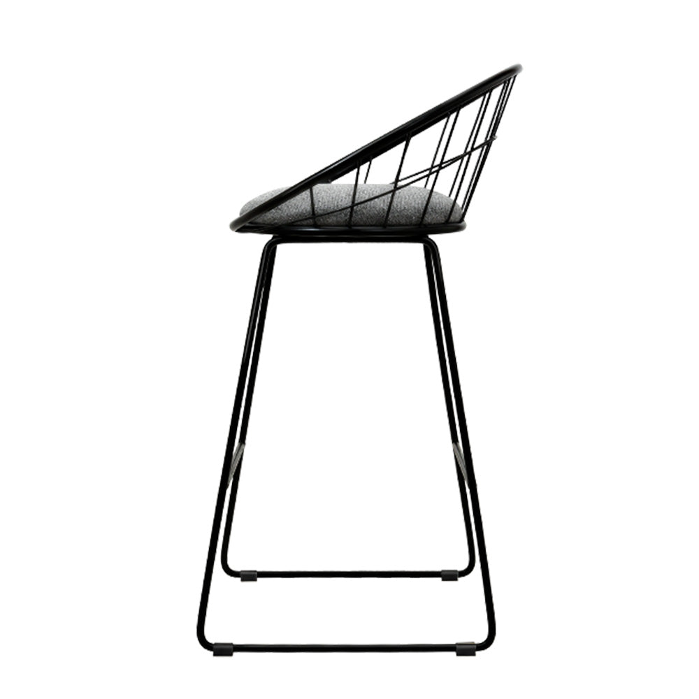 Artiss 2x Bar Stools Padded Seat Metal