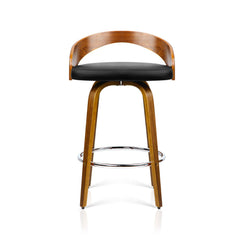 Artiss 2x Bar Stools Swivel Seat Curving Backrest