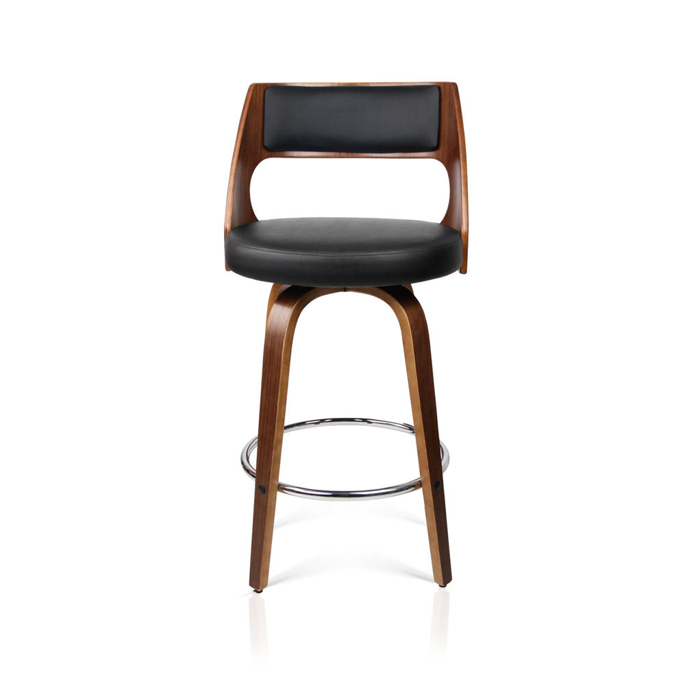 Artiss 2x Bar Stools Swivel Leather Chair 65cm