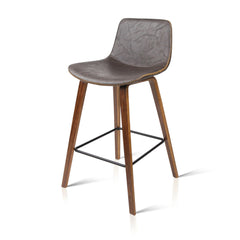 Artiss Bar Stools Kitchen Counter Barstools Leather Wooden Chairs x2
