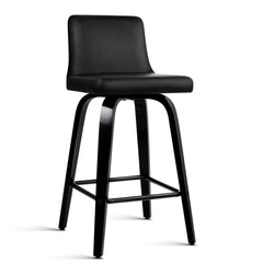 Artiss Bar Stools Kitchen Leather Barstools Swivel Wooden Chairs X2