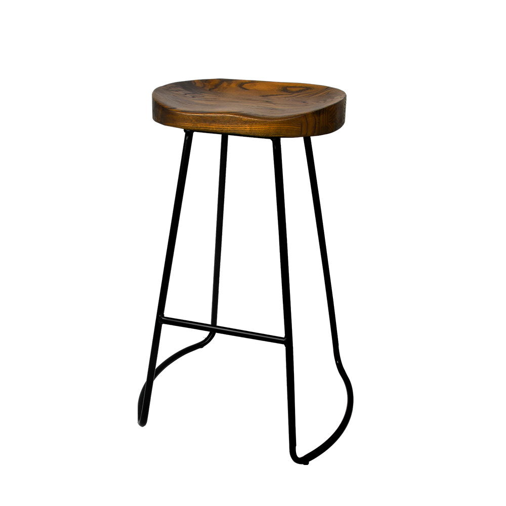 Artiss 2x Bar Stools Tractor Seat 75cm Black
