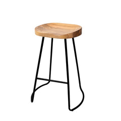 Artiss 2x Bar Stools Tractor Seat 65cm Wooden