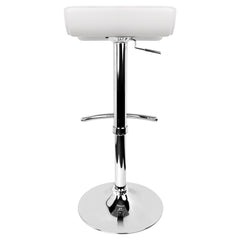 Artiss 2x Bar Stools Adjustable Gas Lift Chairs White