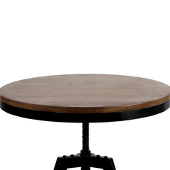 Artiss Bar Table 67-86CM Height Round Brown