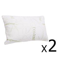 Giselle Bedding Memory Foam Pillow Bamboo Twin Pack
