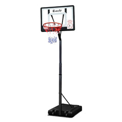 Everfit 2.6M Basketball Hoop Stand System Adjustable Portable Pro Kids Clear