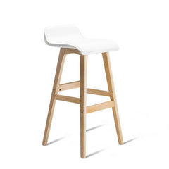 Artiss 2x Bar Stools Wooden Stool White