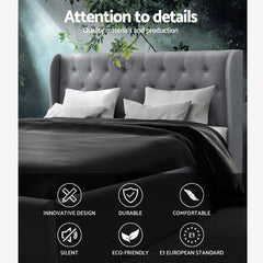 Artiss Bed Frame King Size Gas Lift Grey ISSA