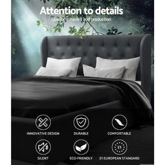 Artiss Bed Frame Queen Size Gas Lift Charcoal ISSA