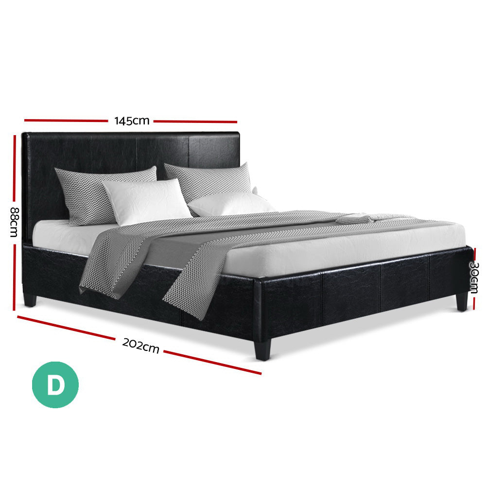 Artiss Bed Frame Double Size Black NEO