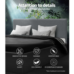 Artiss Bed Frame Double Size Gas Lift Base Grey TOKI