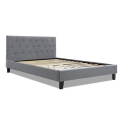 Artiss Bed Frame Queen Size Grey VANKE